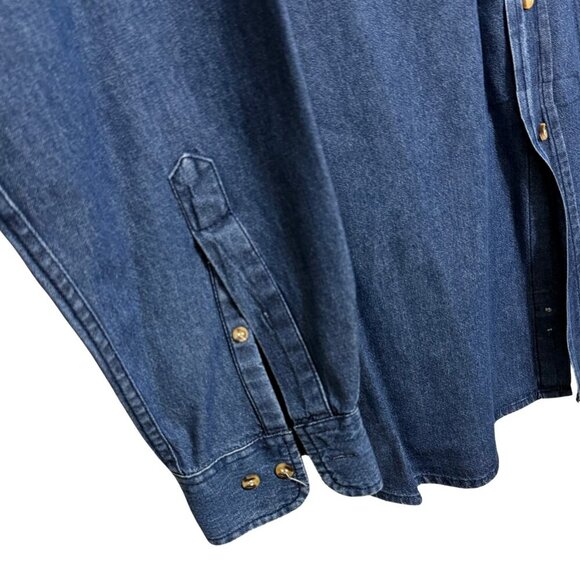 Crazy Cowboys Mens Jean Long Sleeve‎ Western Shirt - Size XL - Picture 3 of 8